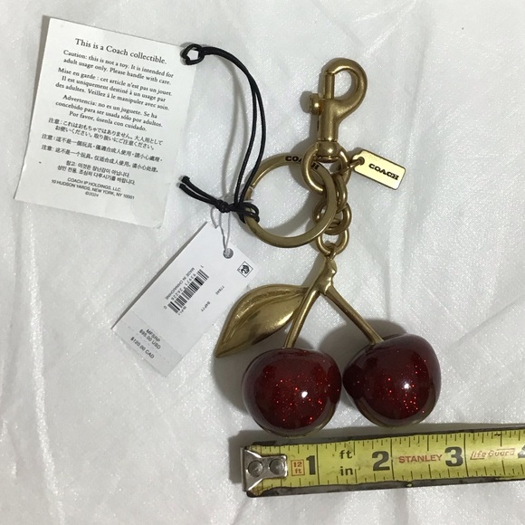 Coach Double Cherry Bag Charm New With Tag - Picture 4 of 6